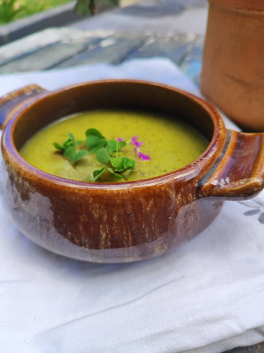 Crema de zucchini (calabacín) con cardamomo