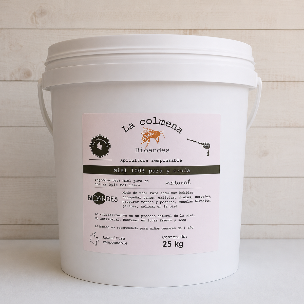 Miel de Abejas Cruda y Pura 25Kg